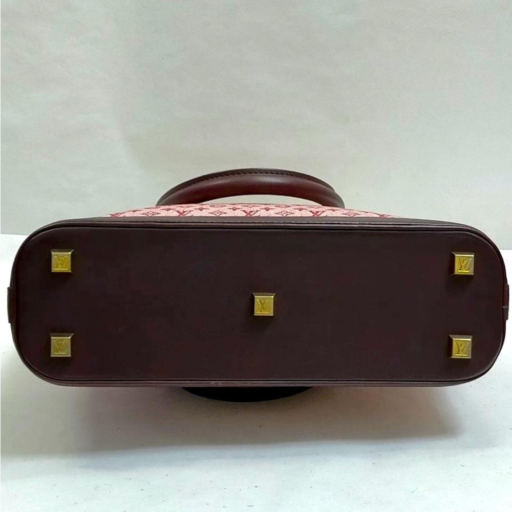 Louis Vuitton LV Monogram Alma Mini Lin Handbag Bordeaux - Picture 3 of 6